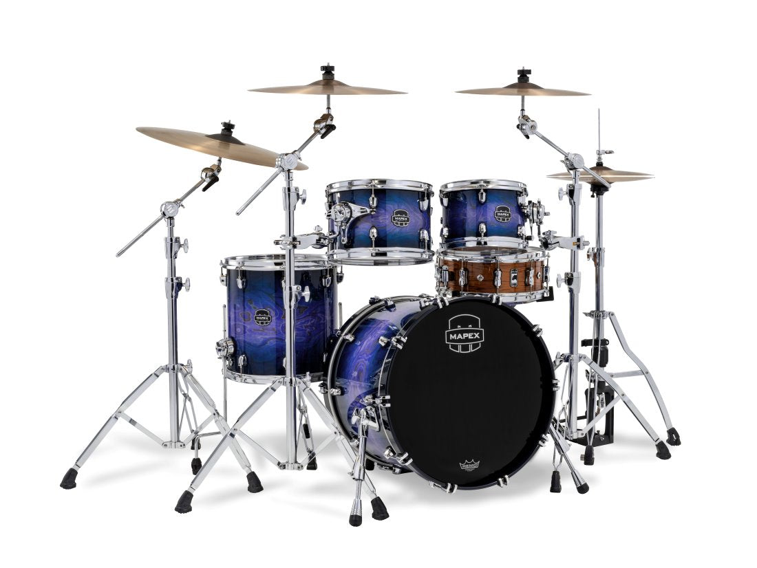 ~NEW!~ Mapex SR504XZXQ Saturn VI Fusion 4-Piece 10/12/14/20 Drum Kit Set in Cobalt Burst Gloss Lacquer